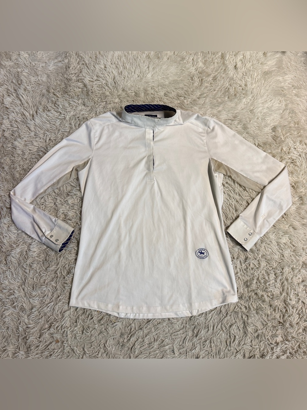 Women’s XL White Essex Classics Long Sleeve Horseback Riding Show Shirt